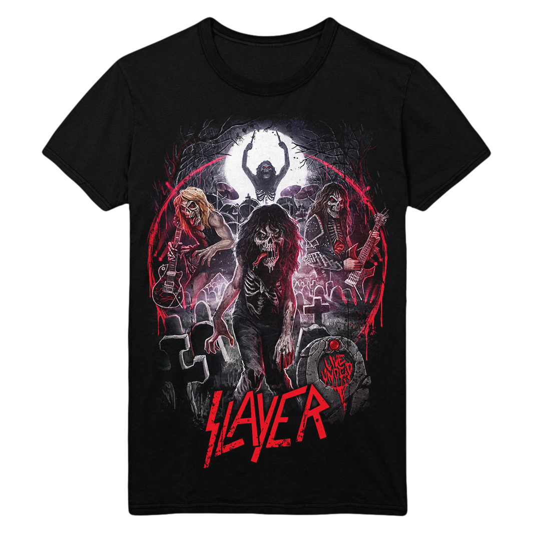 Slayer: Live Undead (Graveyard) T-Shirt – SHOCK 'EM THREAD